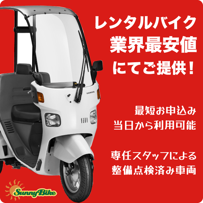 埼玉県桶川市発 ホンダ キャノピー 屋根付き 原付の50cc デリバリー-